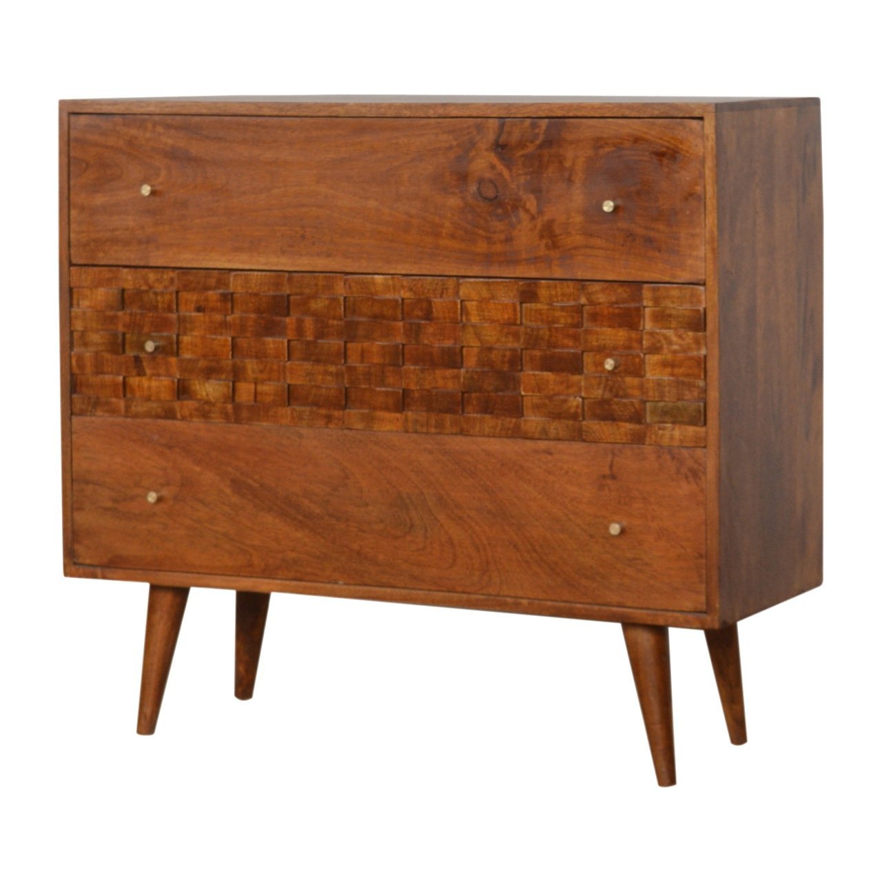 Komoda Artisan IN994 – lite drewno mango, wykończenie kasztanowe - Image 2