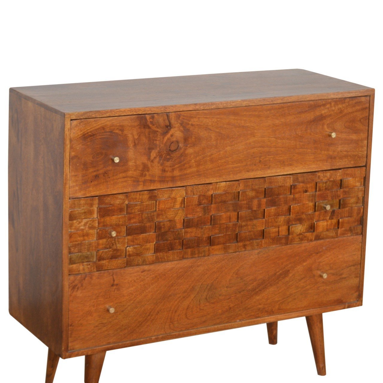 Komoda Artisan IN994 – lite drewno mango, wykończenie kasztanowe - Image 3