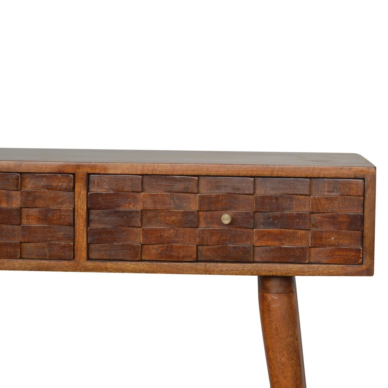 Konsola Artisan IN996 – lite drewno mango, wykończenie kasztanowe - Image 3