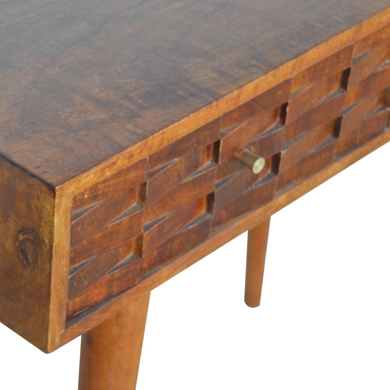 Konsola Artisan IN996 – lite drewno mango, wykończenie kasztanowe - Image 4