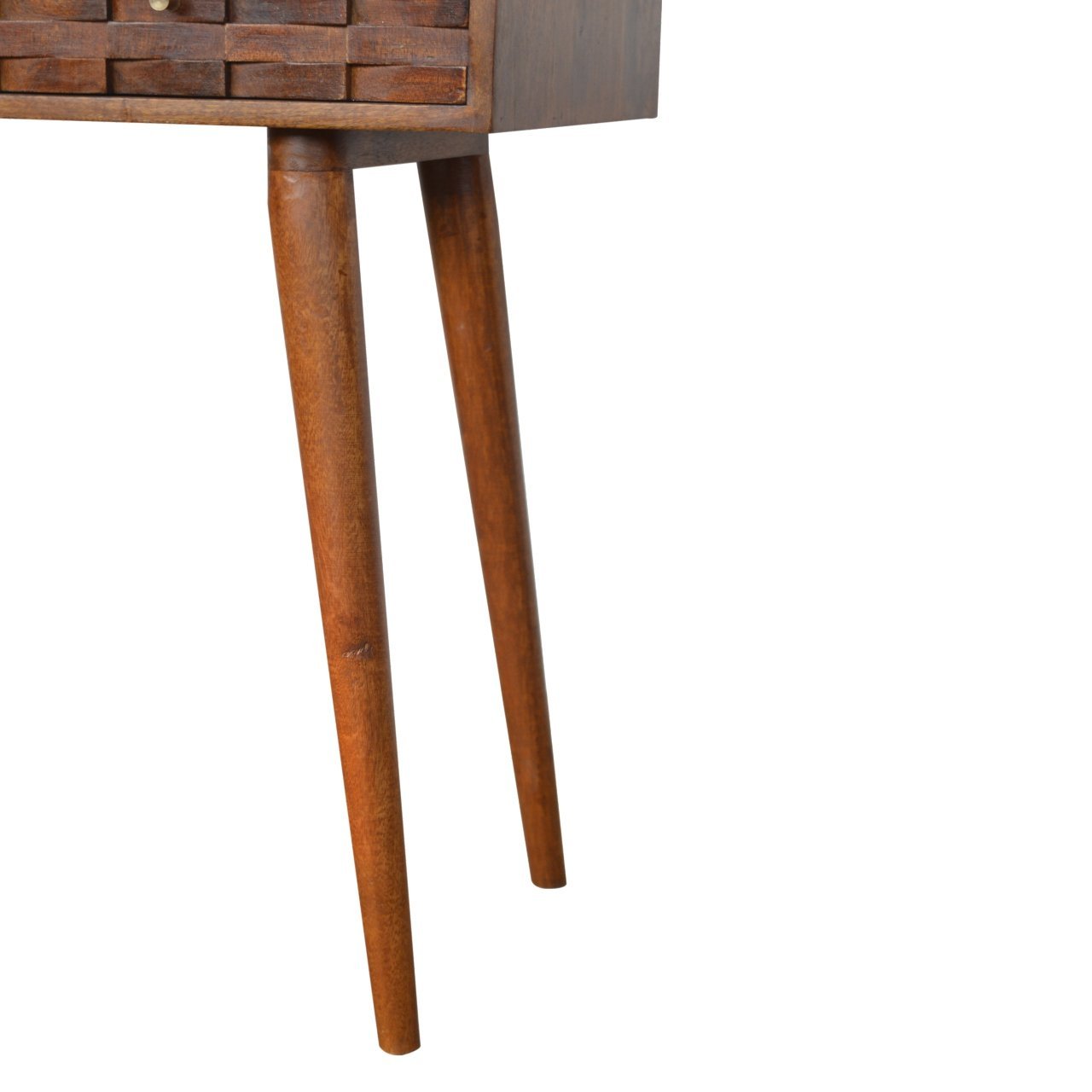 Konsola Artisan IN996 – lite drewno mango, wykończenie kasztanowe - Image 5