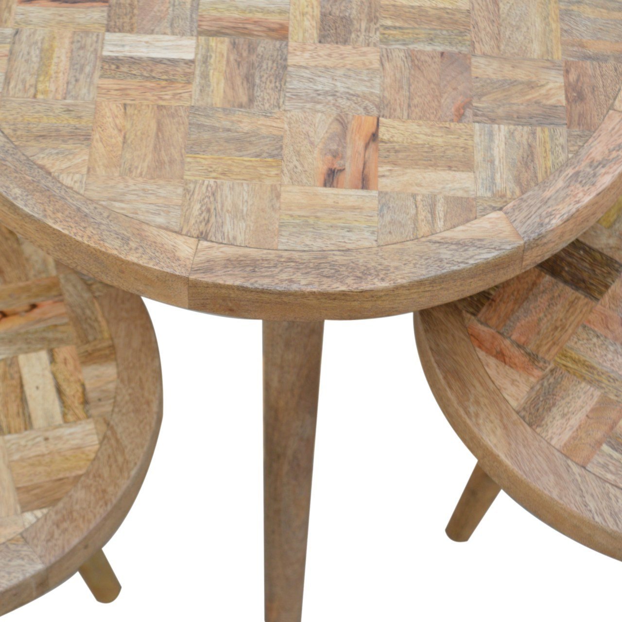 Stolik kawowy Artisan IN760 – lite drewno mango, wykończenie dębowe - Image 6