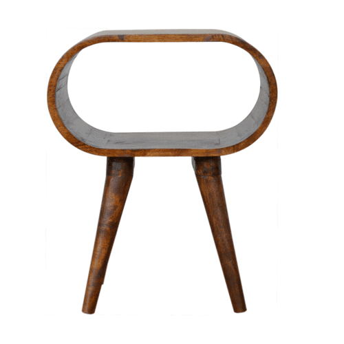 Szafka nocna z litego drewna mango – kasztanowa, 45 cm — model IN901 - Image 8