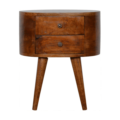 Szafka nocna Artisan IN907-1 – lite drewno mango, wykończenie kasztanowe - Image 9