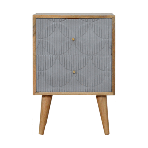 Szafka nocna Artisan IN919 – lite drewno mango, wykończenie dębowe - Image 9