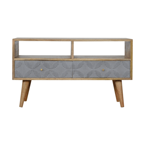 Szafka RTV Artisan IN920 – lite drewno mango, wykończenie dębowe - obrazek 10