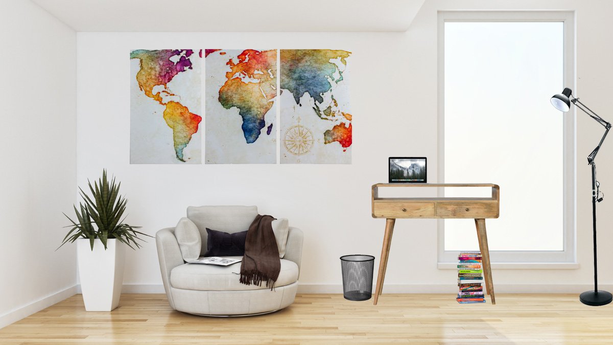 Stół z litego drewna mango – dębowy, 90 cm — model IN714 - obrazek 10