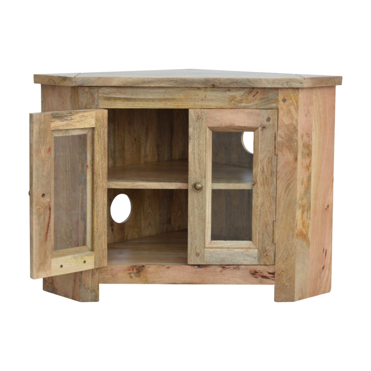 Szafka RTV Artisan ASB320 – lite drewno mango, wykończenie dębowe - Image 3