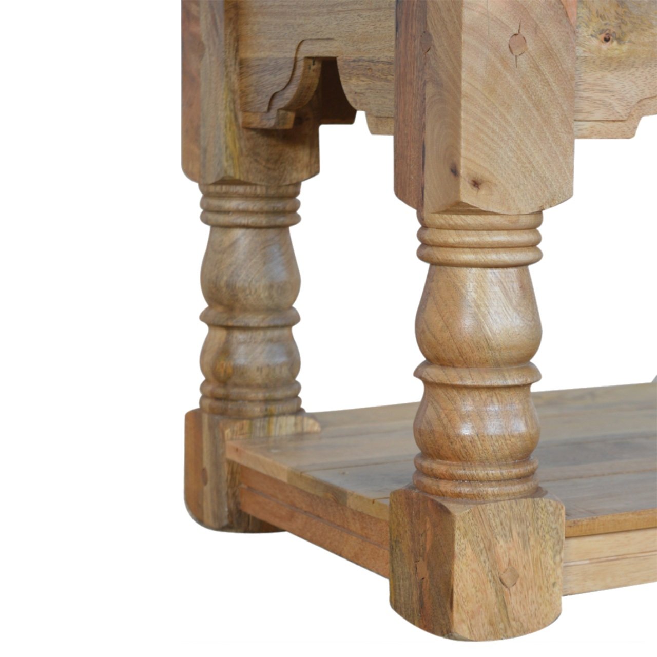 Stolik kawowy Artisan ASB306 – lite drewno mango, wykończenie dębowe - Image 7