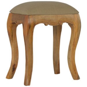 Pufa z litego drewna mango – dębowa, 42 cm