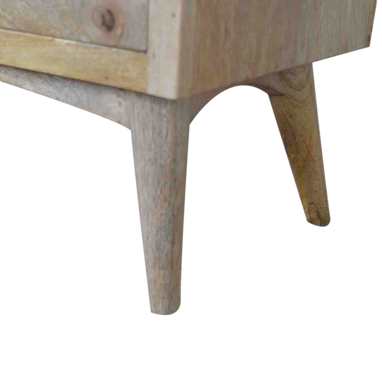 Szafka RTV z litego drewna mango – dębowa, 90 cm — model IN042 - obrazek 8