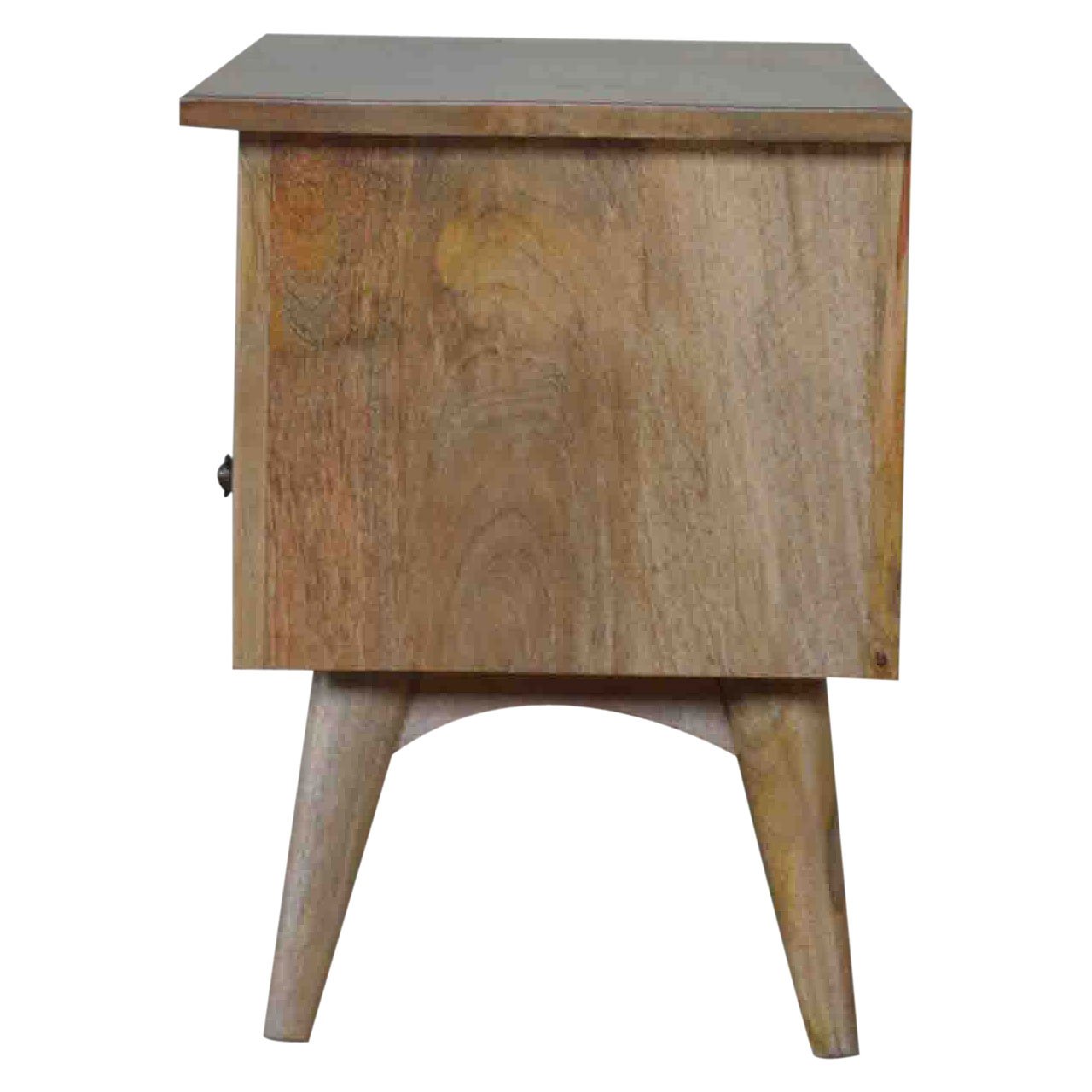 Szafka RTV z litego drewna mango – dębowa, 90 cm — model IN042 - obrazek 5