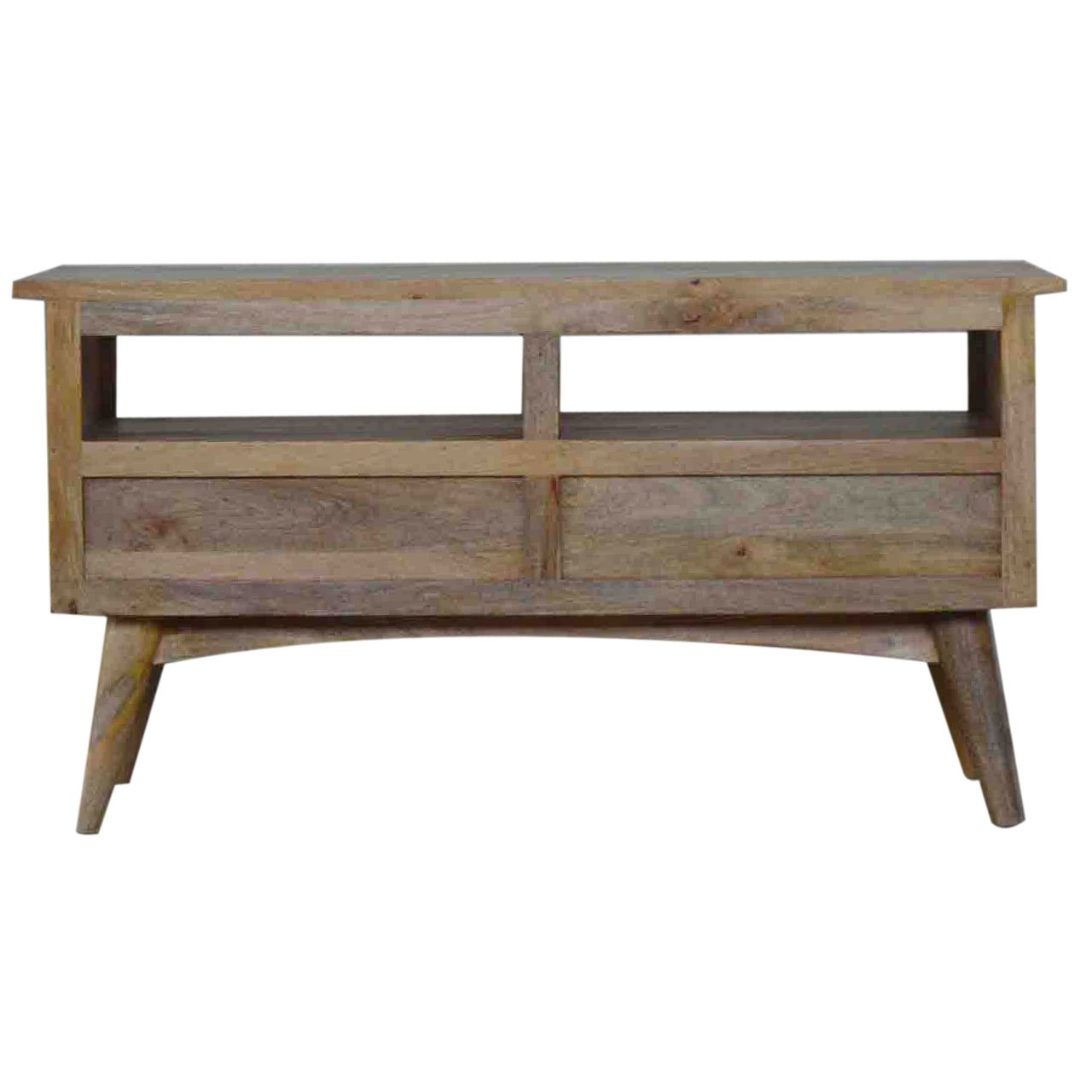 Szafka RTV z litego drewna mango – dębowa, 90 cm — model IN042 - obrazek 6