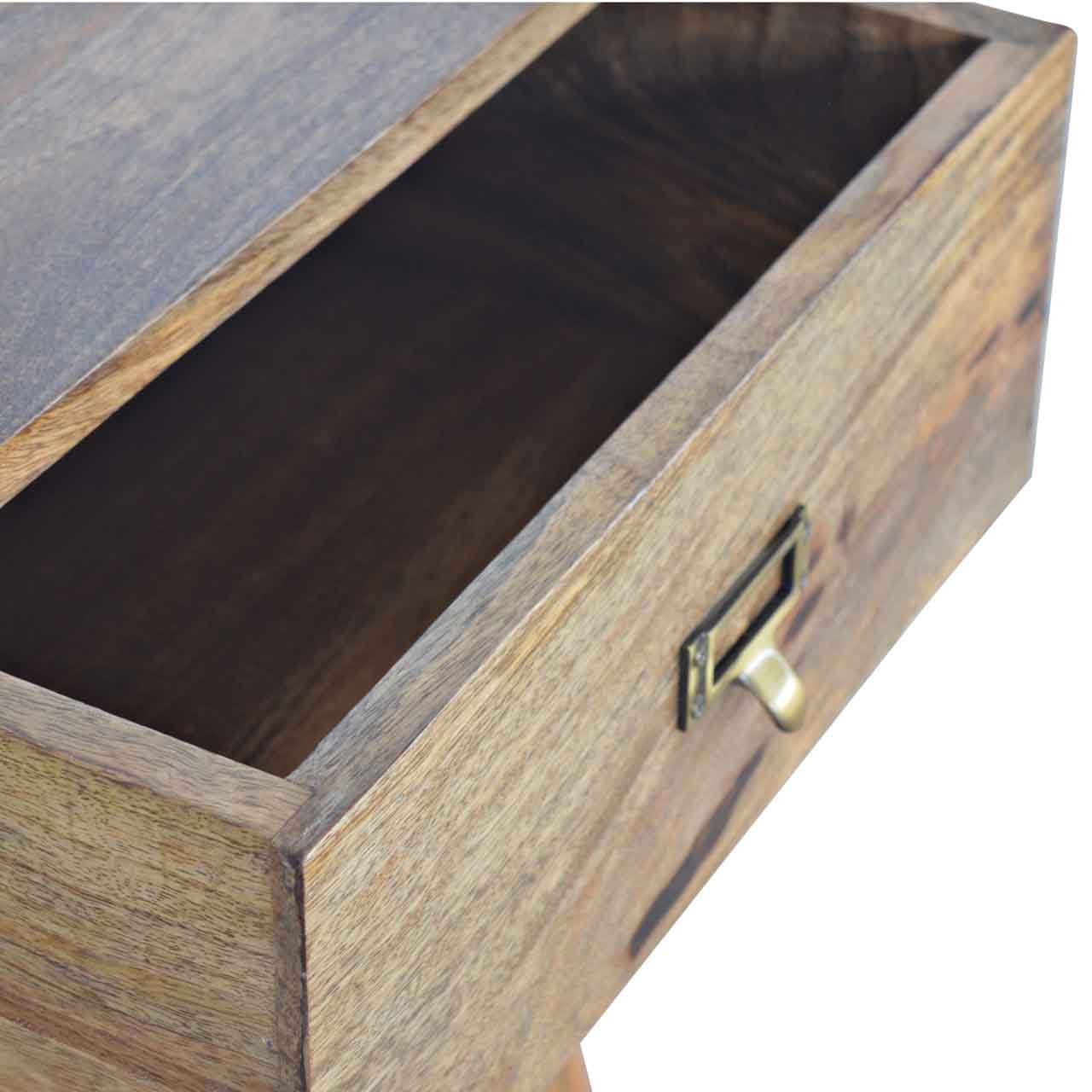 Szafka nocna z drewna o dębowym charakterze – dębowa, 44 cm - obrazek 4
