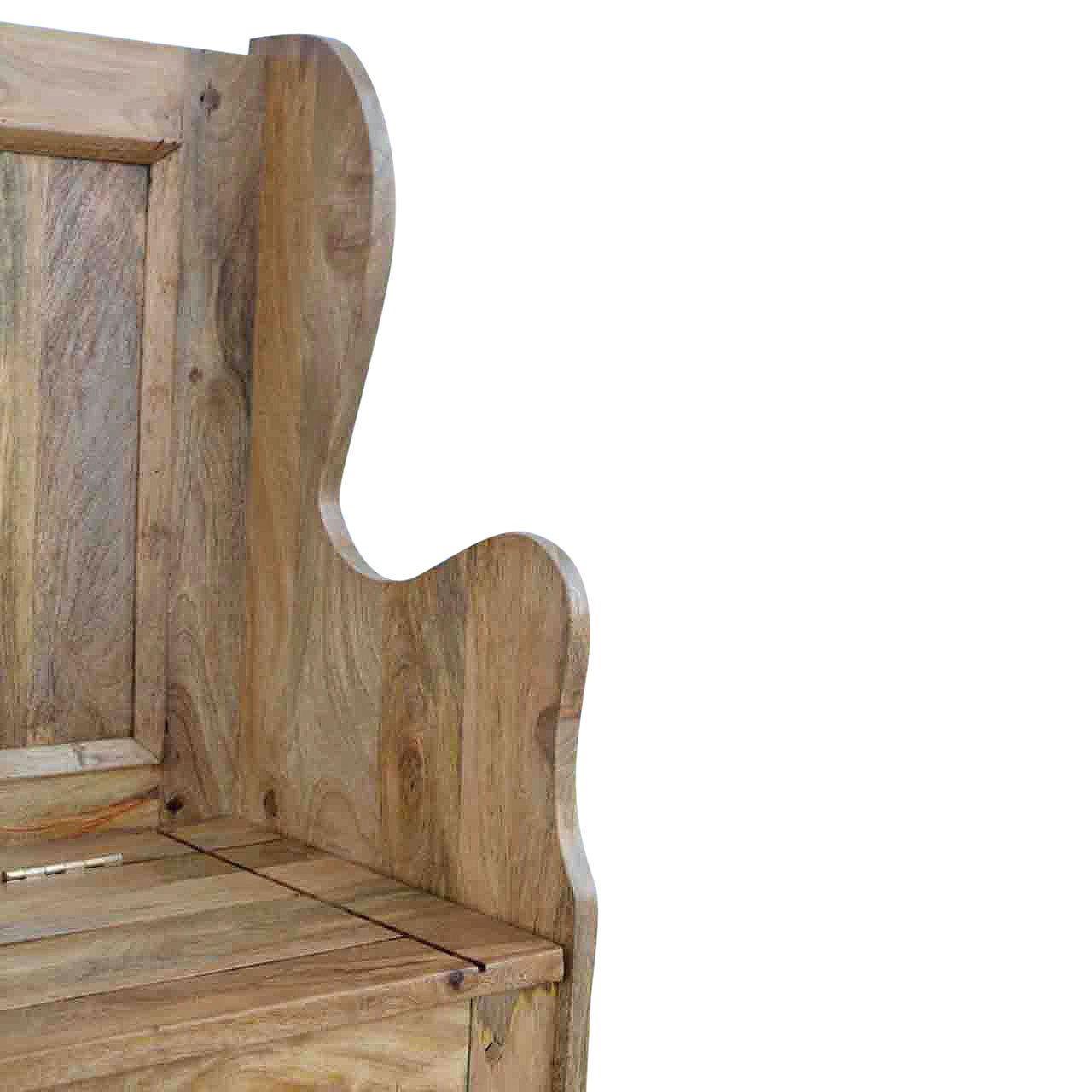 Ławka Artisan IN097 – lite drewno mango, wykończenie dębowe - obrazek 4