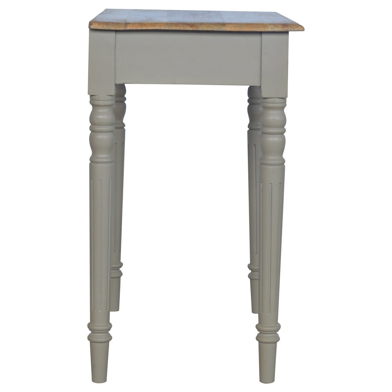 Biurko z litego drewna mango – dębowe, 80 cm — model IN123 - obrazek 7