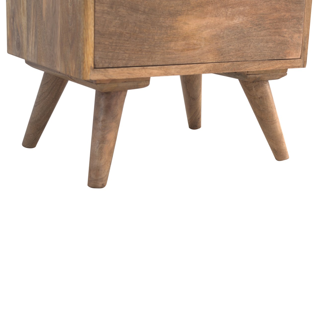 Szafka nocna z litego drewna mango – dębowa, 45 cm — model IN139 - obrazek 5