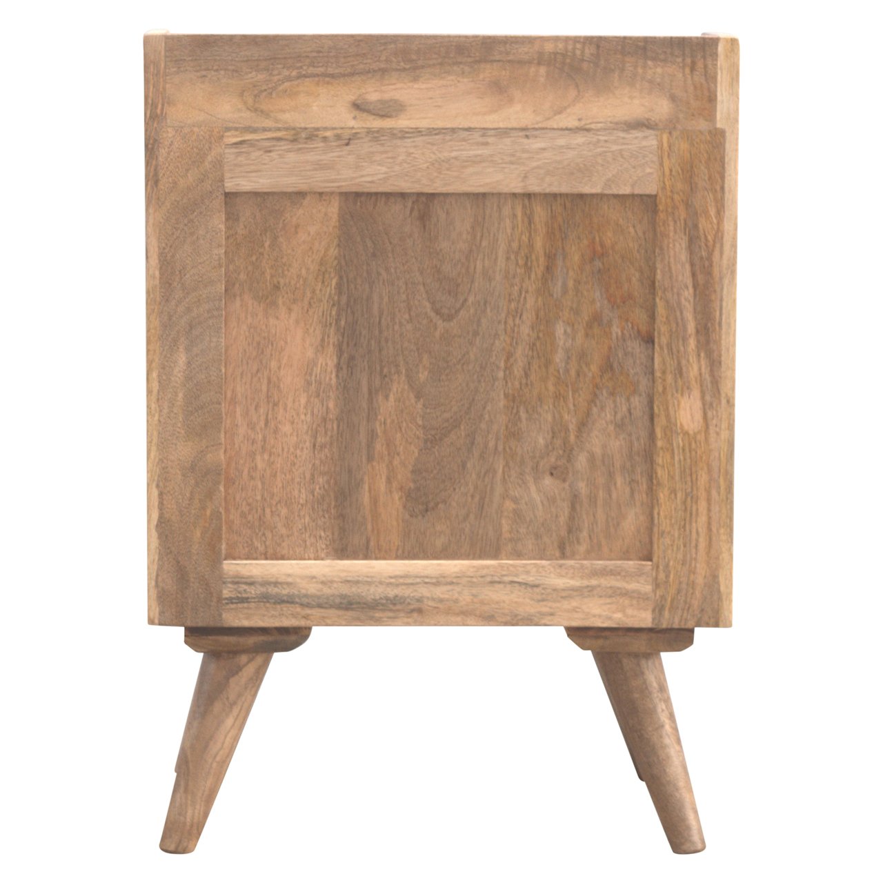 Szafka nocna z litego drewna mango – dębowa, 45 cm — model IN139 - obrazek 7