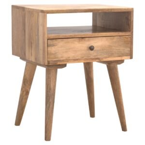 Szafka nocna Artisan IN143 – lite drewno mango, wykończenie dębowe