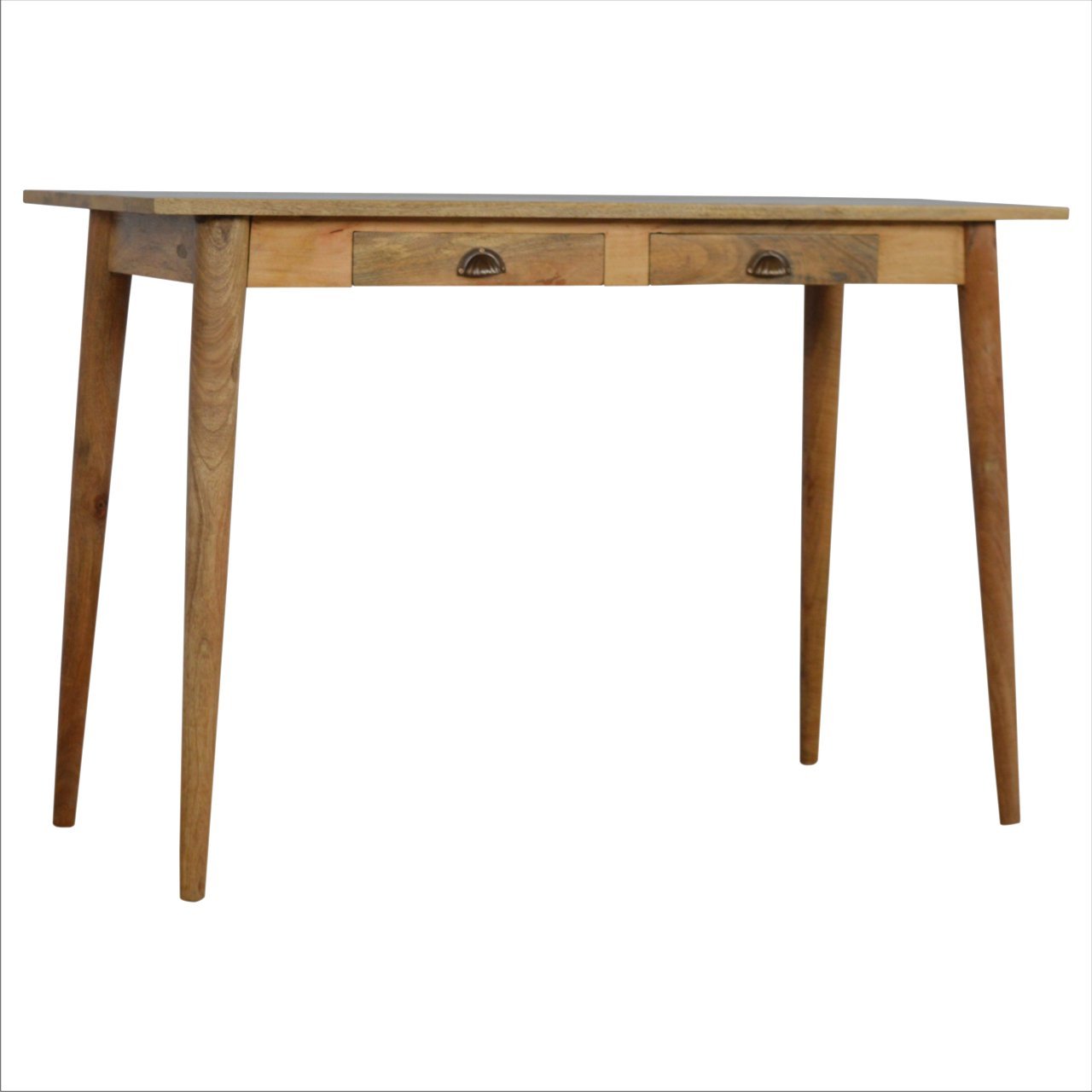 Biurko z litego drewna mango – dębowe, 120 cm — model IN168