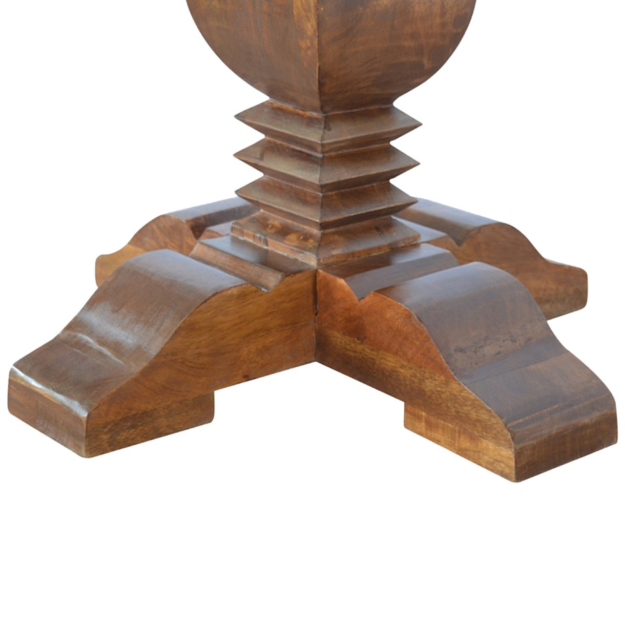 Stolik kawowy Artisan IN2011 – lite drewno mango, wykończenie orzechowe - Image 4