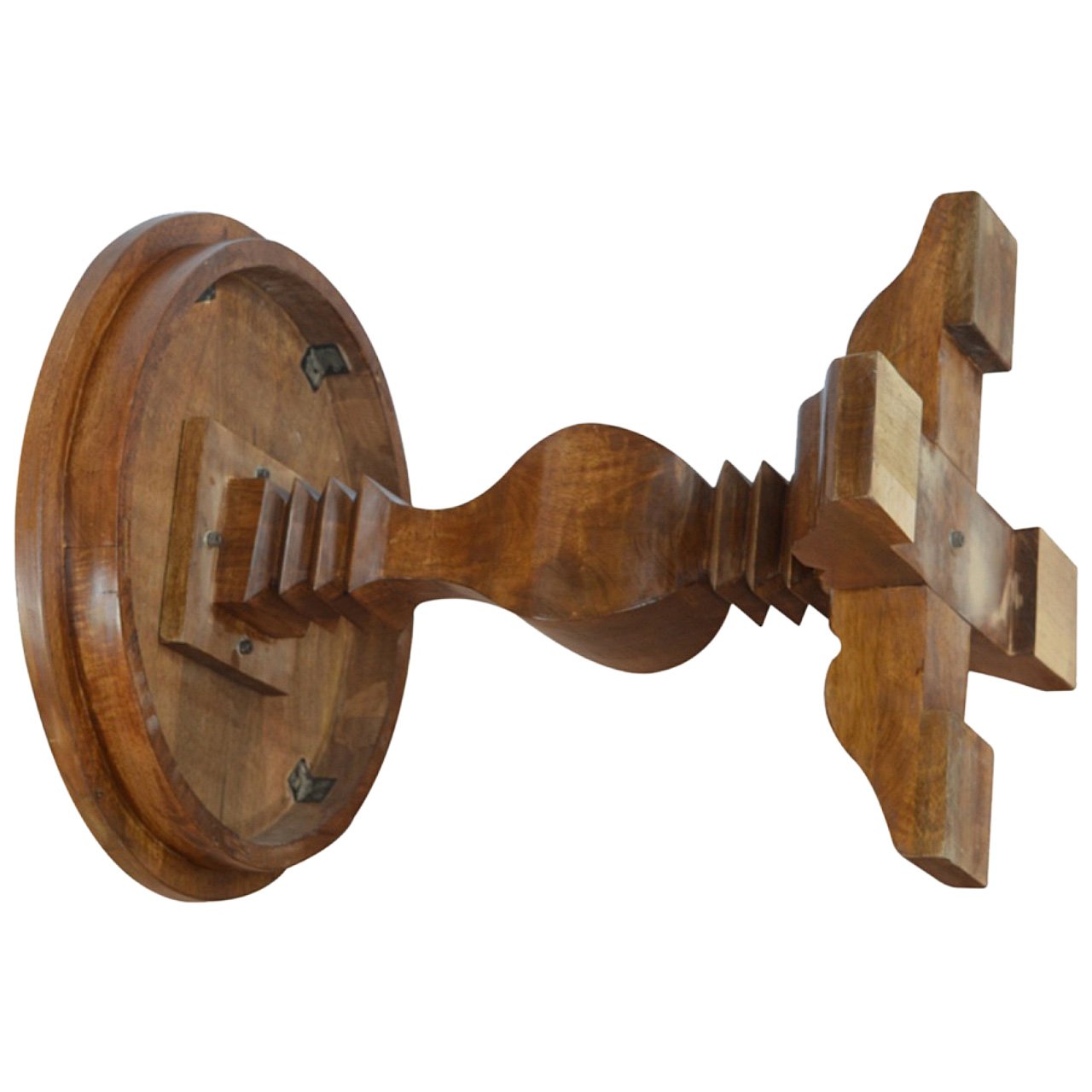 Stolik kawowy Artisan IN2011 – lite drewno mango, wykończenie orzechowe - Image 5