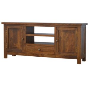 Szafka RTV Artisan IN2012 – lite drewno mango, wykończenie orzechowe