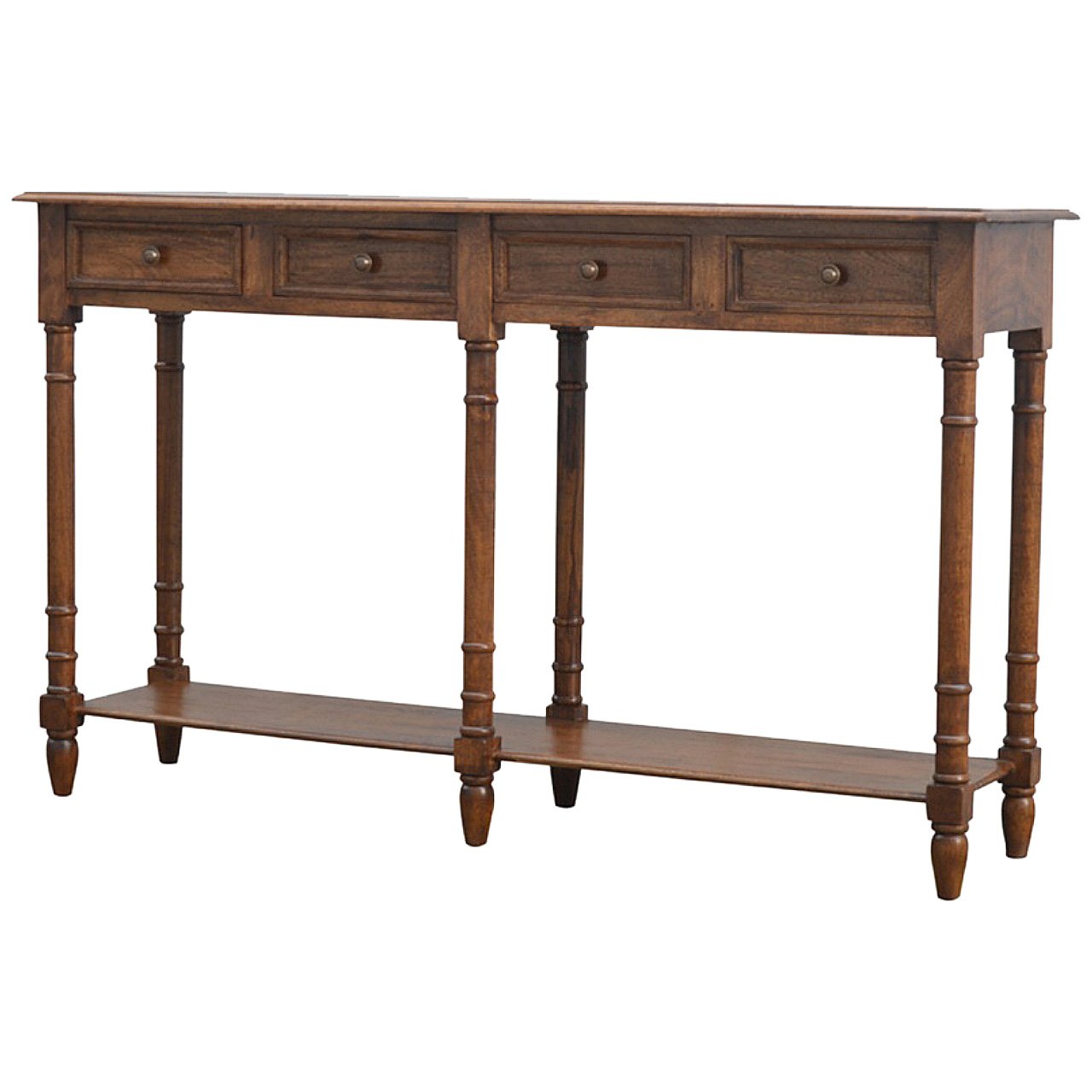 Stół z litego drewna mango – orzechowy, 150 cm - Image 2
