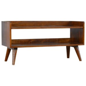 Ławka z litego drewna mango – kasztanowa, 90 cm — model IN2047
