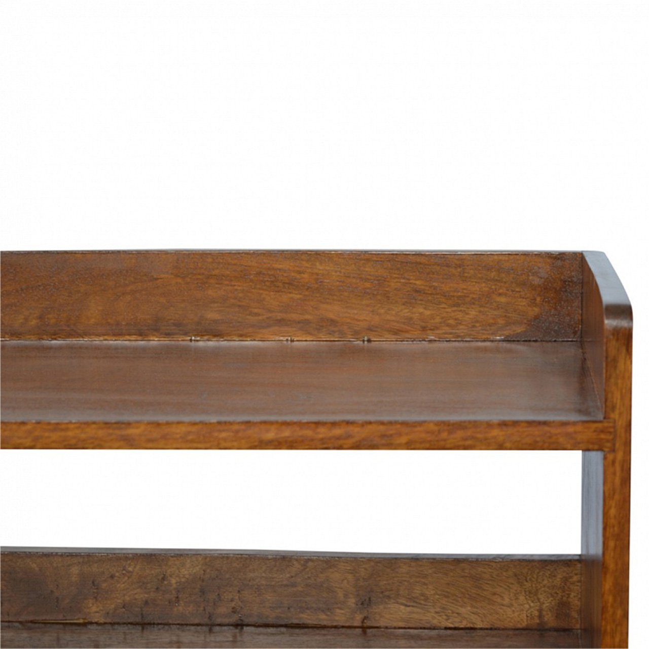 Ławka z litego drewna mango – kasztanowa, 90 cm — model IN2047 - Image 4