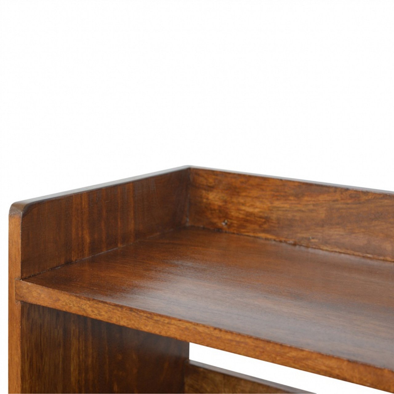 Ławka z litego drewna mango – kasztanowa, 90 cm — model IN2047 - Image 5