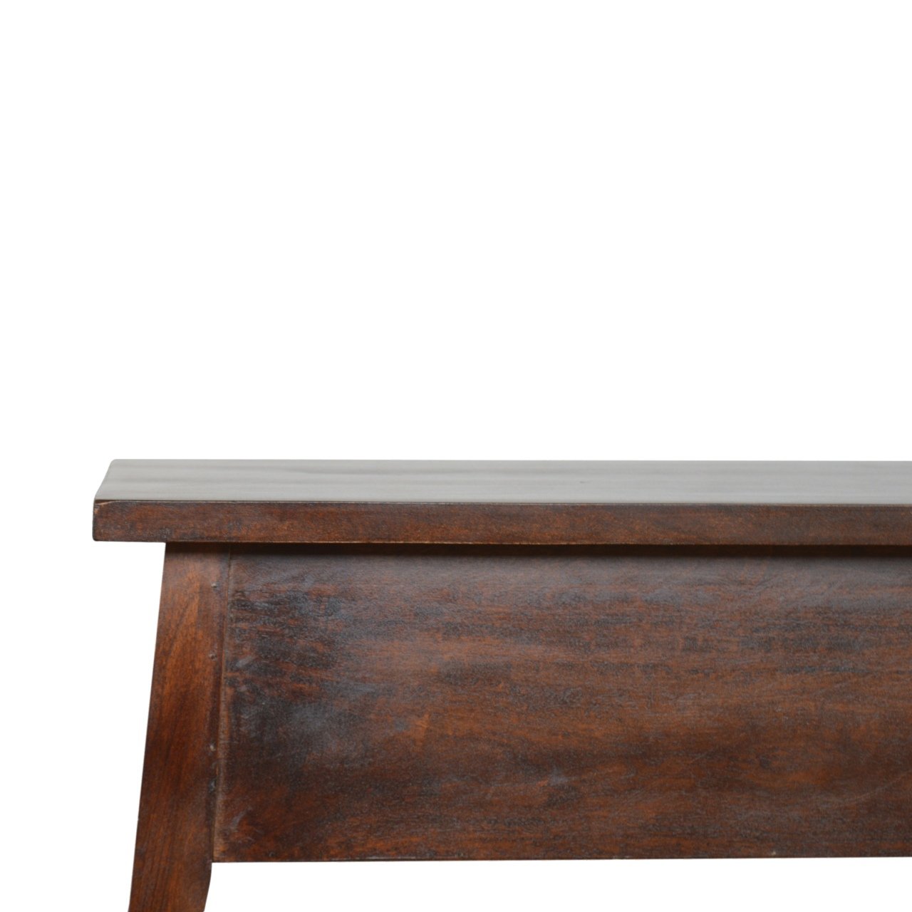 Ławka z litego drewna mango – kasztanowa, 100 cm - Image 3