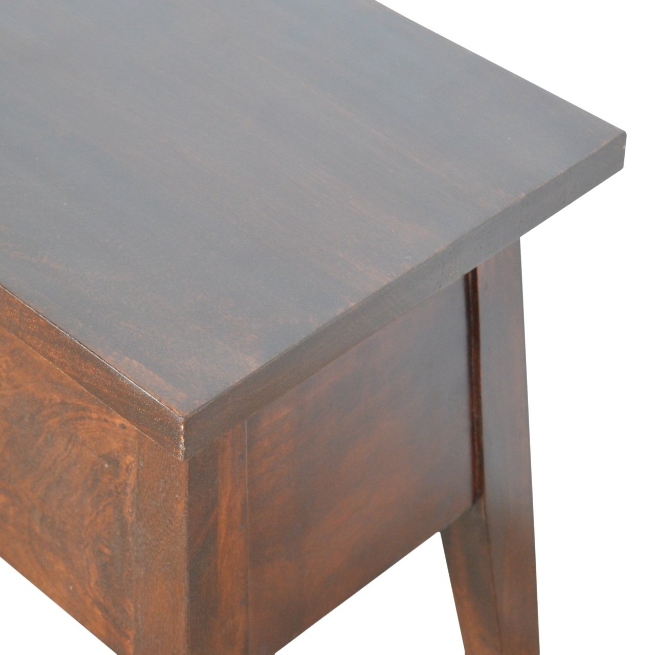 Ławka z litego drewna mango – kasztanowa, 100 cm - Image 5