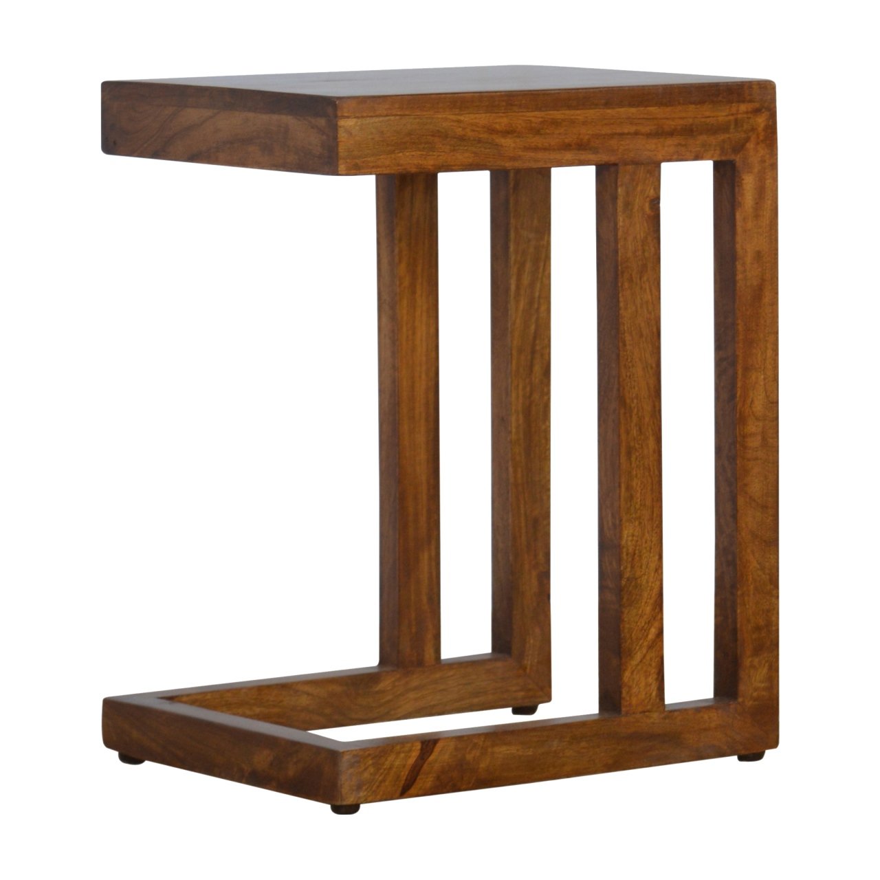 Stolik kawowy z litego drewna mango – kasztanowy, 40 cm — model IN2093 - obrazek 4