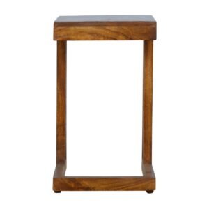 Stolik kawowy z litego drewna mango – kasztanowy, 40 cm — model IN2093