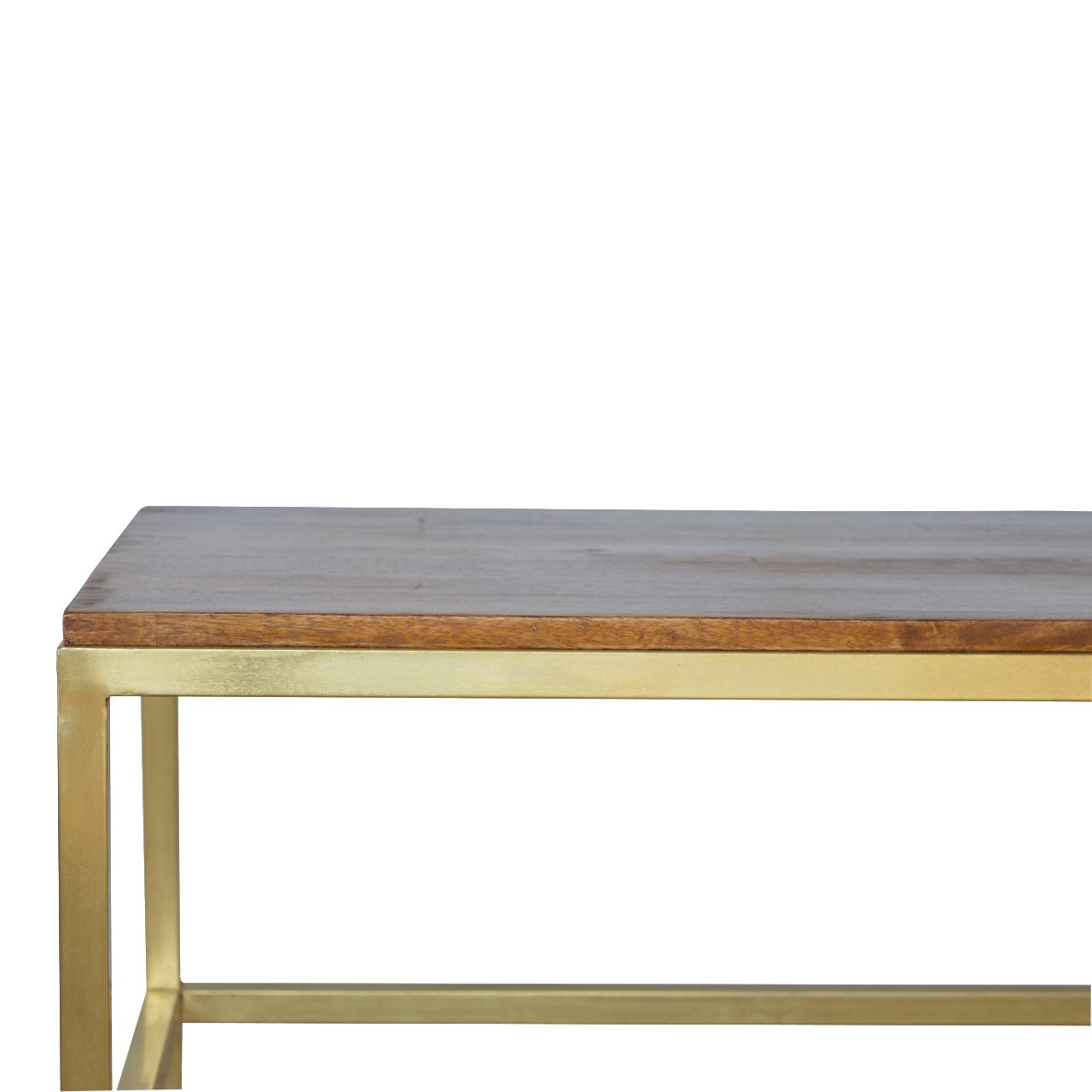 Stolik kawowy Artisan IN244 – lite drewno mango, wykończenie kasztanowe - obrazek 6
