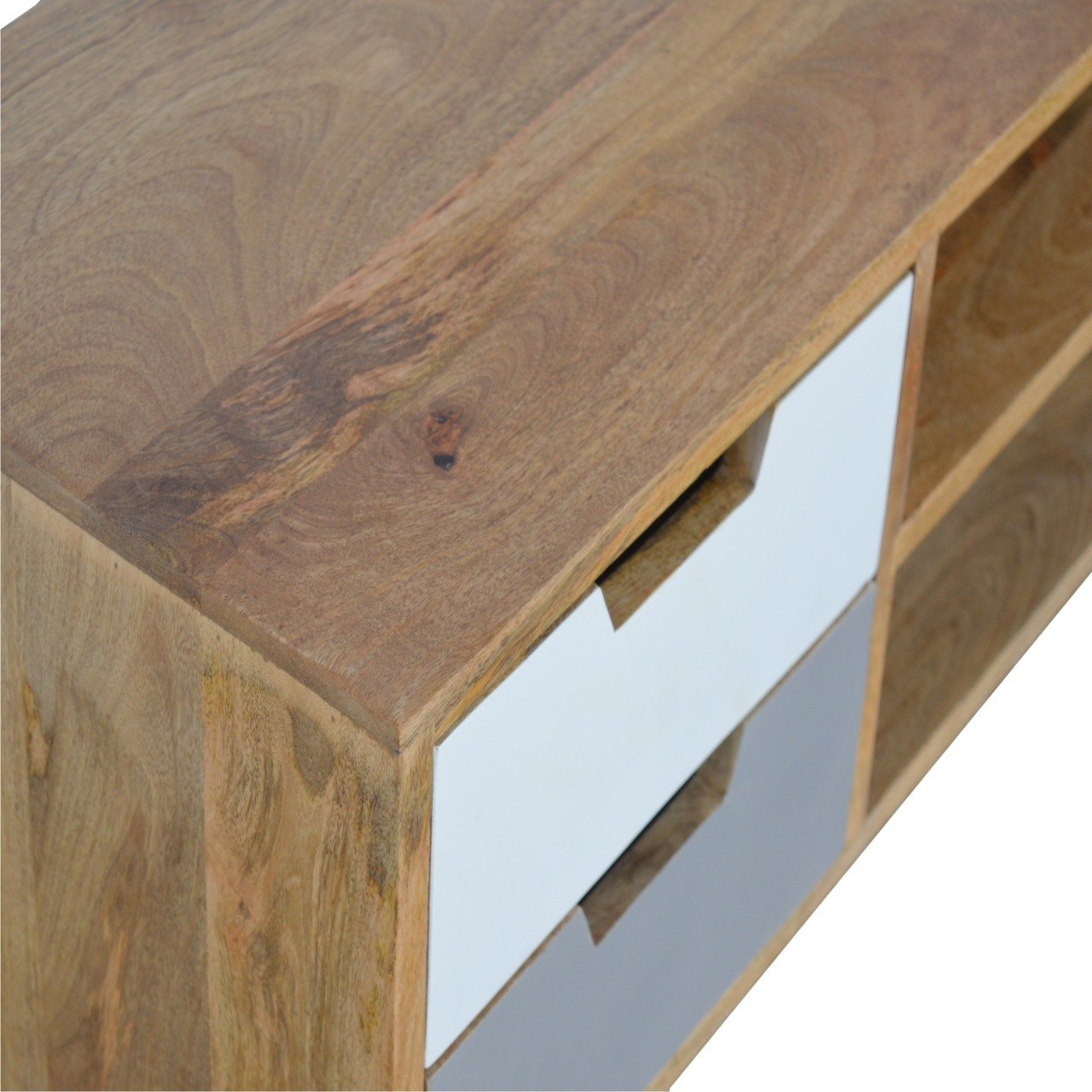 Szafka RTV Artisan IN025 – lite drewno mango, wykończenie dębowe - Image 4