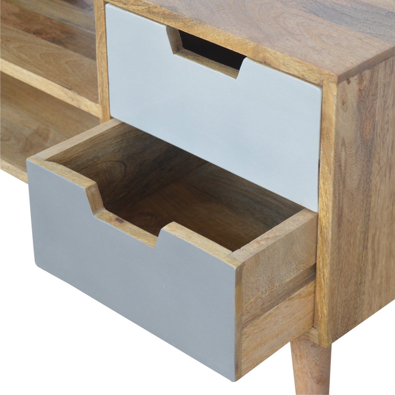 Szafka RTV Artisan IN025 – lite drewno mango, wykończenie dębowe - Image 3