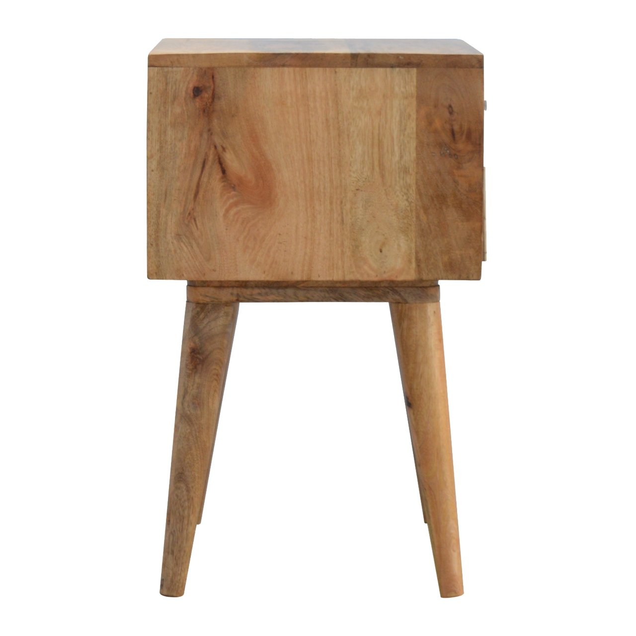 Szafka nocna z litego drewna mango – dębowa, 45 cm — model IN256 - obrazek 7
