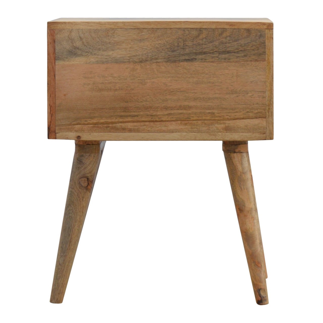 Szafka nocna z litego drewna mango – dębowa, 45 cm — model IN256 - obrazek 6