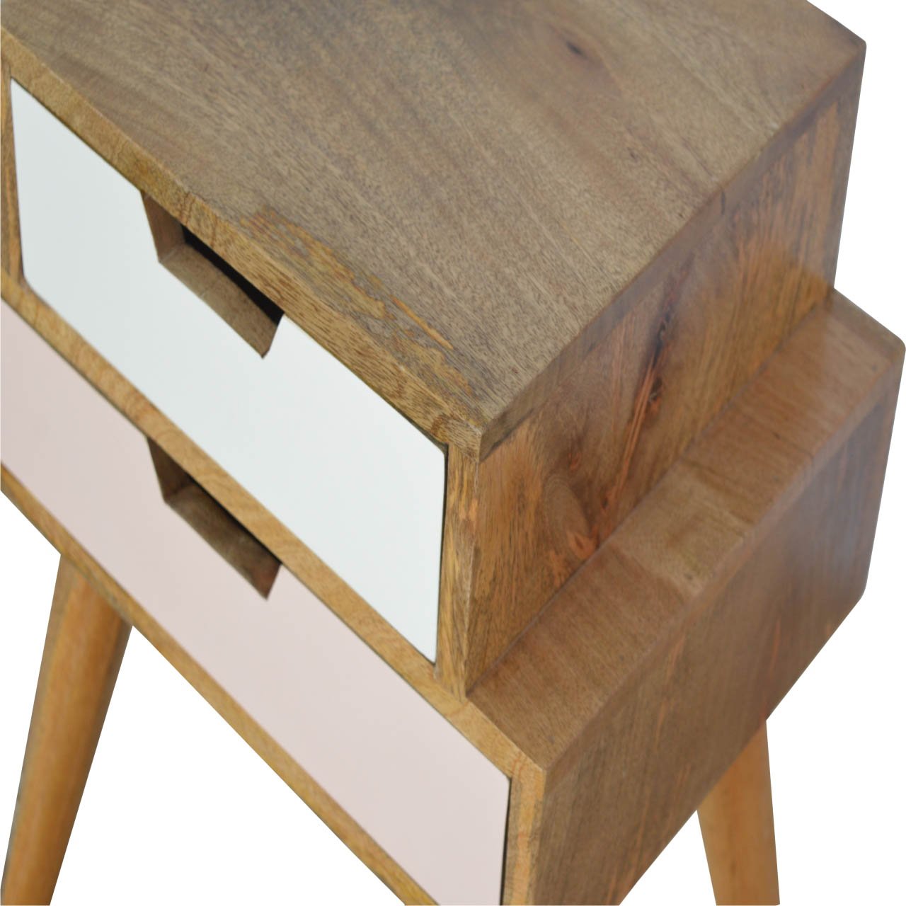 Szafka nocna z litego drewna mango – jasna, 42 cm - Image 5