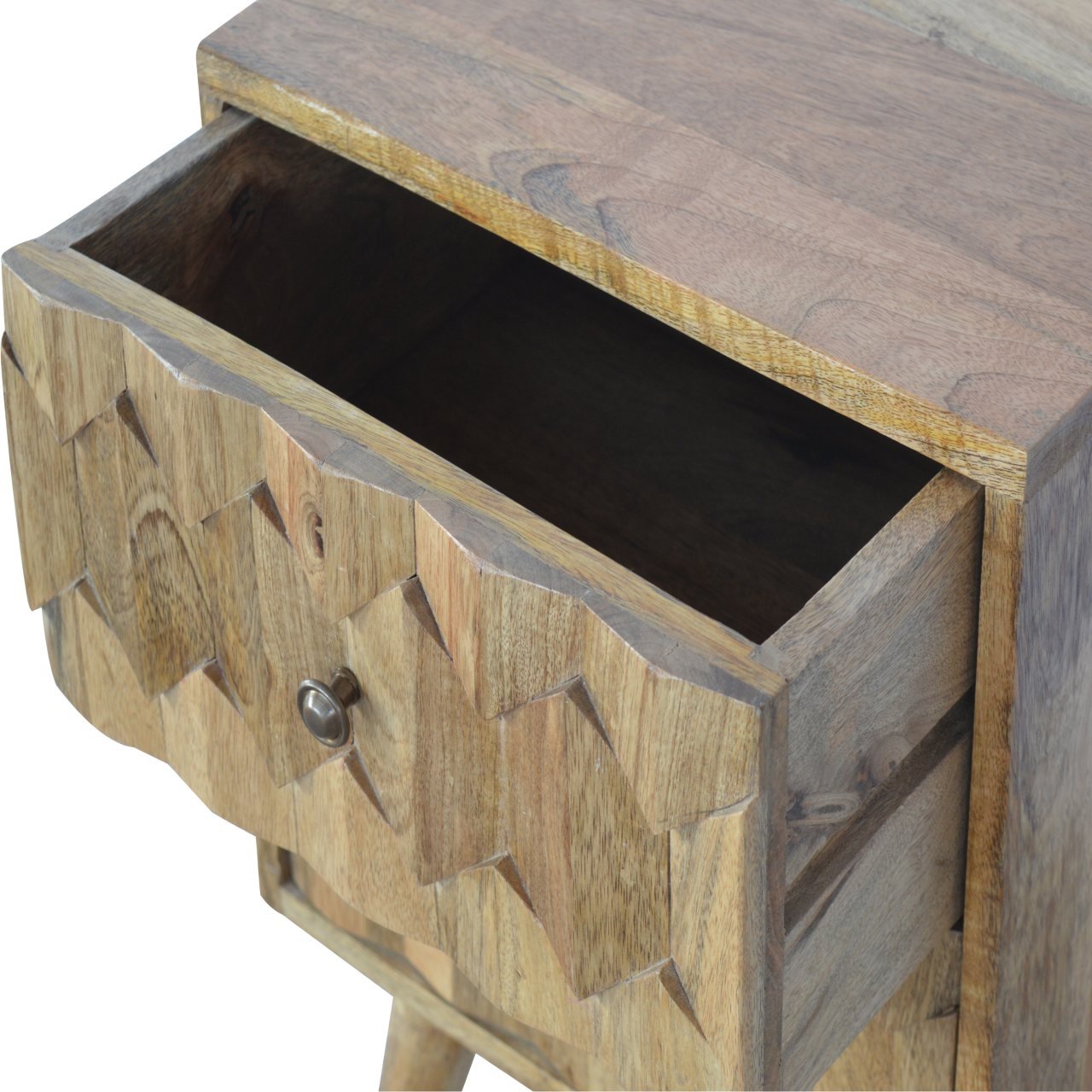 Szafka nocna Artisan IN270 – lite drewno mango, wykończenie dębowe - Image 4