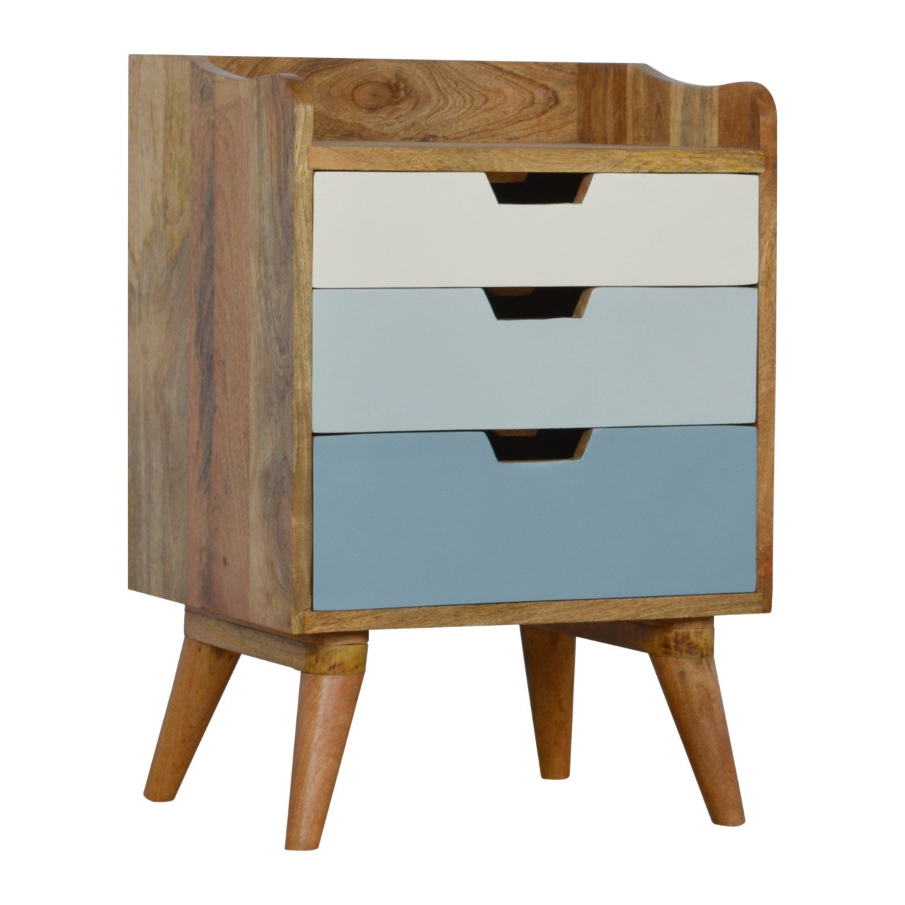 Szafka nocna z litego drewna mango – jasna, 45 cm — model IN275 - Image 2