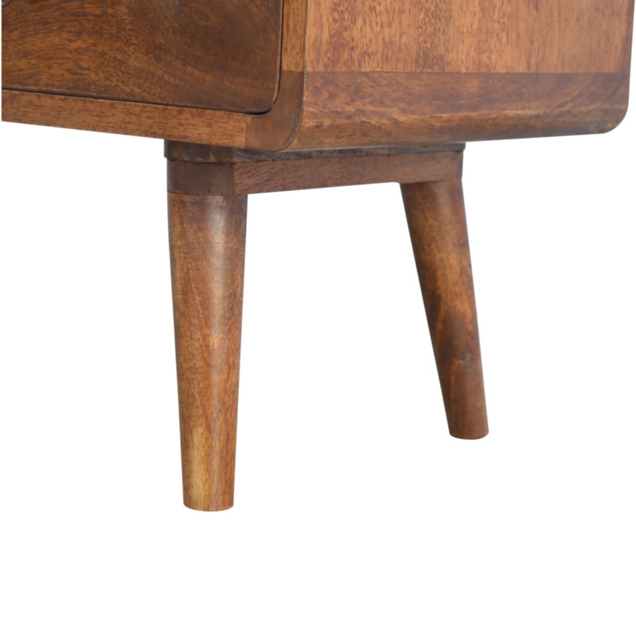 Szafka RTV z litego drewna mango – kasztanowa, 90 cm — model IN309 - obrazek 6