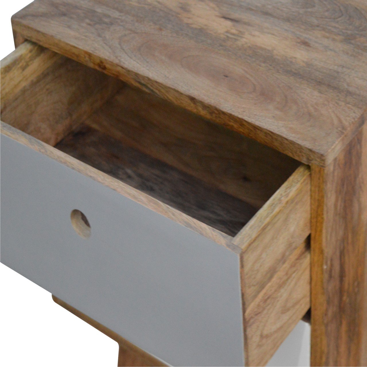 Szafka nocna Artisan IN329 – lite drewno mango, wykończenie dębowe - Image 3