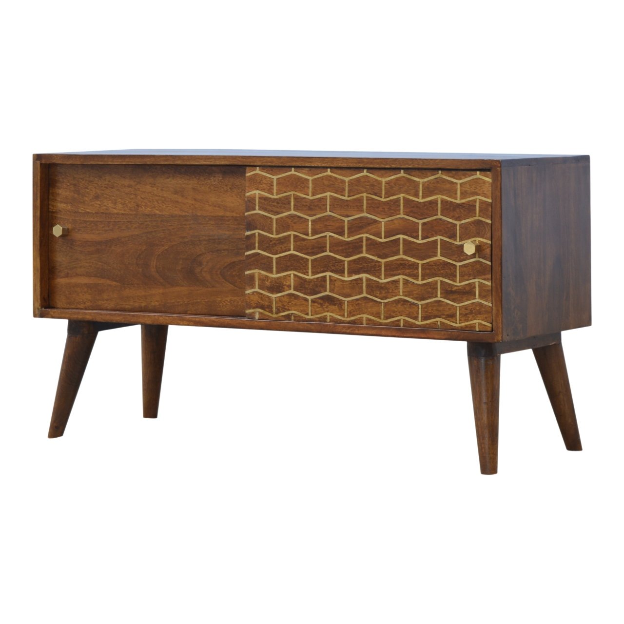 Komoda Artisan In346 – lite drewno mango, wykończenie kasztanowe - Image 3