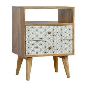 Szafka nocna Artisan IN356 – lite drewno mango, wykończenie czarne