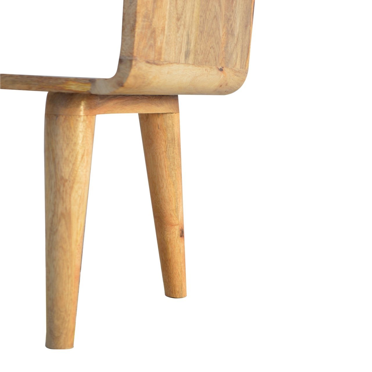 Szafka nocna z litego drewna mango – dębowa, 45 cm — model IN361 - obrazek 5
