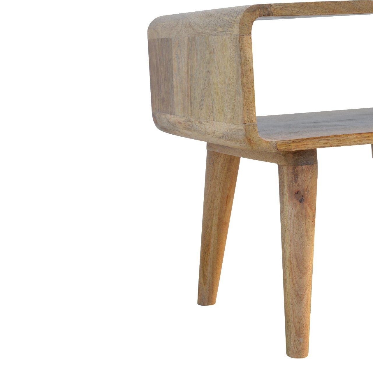 Szafka nocna z litego drewna mango – dębowa, 45 cm — model IN361 - obrazek 3