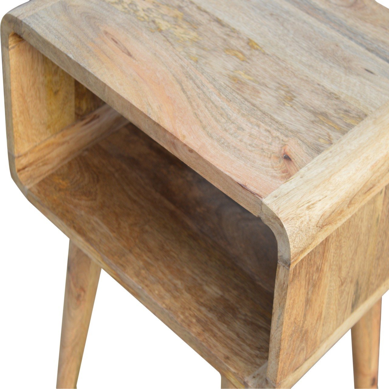 Szafka nocna z litego drewna mango – dębowa, 45 cm — model IN361 - obrazek 6